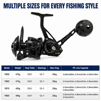 Moulinet Spinning Série 10000 pour Eau Salée, Corps Entièrement Métallique CNC, Frein Carbone 25KG, 100% Étanche, 12+1BB, Moulinet Haute Vitesse pour Pêche en Surfcasting