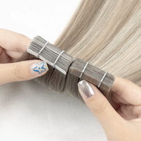 Extensions de cheveux humains à bandes adhésives Ombré, 100% cheveux bruts russes, invisibles, Remy, double tirage, vente en gros