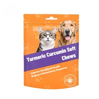 Compléments alimentaires pour animaux de compagnie : Complément à mâcher au curcuma et à la curcumine pour chiens et chats, soutien immunitaire, personnalisation, compléments de soins de santé pour animaux.