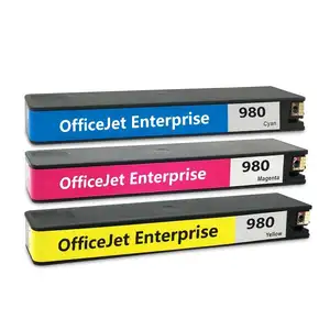 D & H 980 XL 980XL Premium uyumlu renkli mürekkep püskürtmeli mürekkep HP için kartuş Officejet Enterprise renkli X555dn X555xh x585f mürekkep püskürtmeli