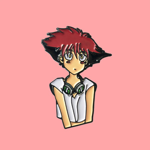 Pin de Solapa de Esmalte Personalizado Vintage, Diseño de Personaje Icónico de Luchador Calvo, Homenaje al Anime de Batalla, para Fans de los 90 - Product Image 4