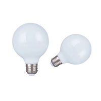 Bombilla de Globo Gigante de Alta Calidad, Cristal Lechoso G80 G95 G125, E27, Blanco Ópalo, 3W