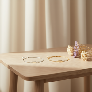 Bracciale Plusera B, Bracciali alla Moda in Acciaio Inossidabile, Design Minimalista, Accessorio Gioiello per Donne - Product Image 3