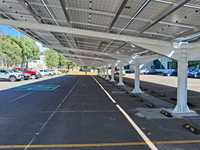 Support de garage extérieur en alliage d'aluminium anodisé solaire