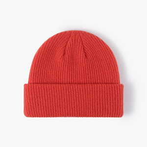 Chapeau d'hiver en tricot ample de créateur à la mode Ins lait café marron <span class=keywords><strong>Angora</strong></span> rouge <span class=keywords><strong>lapin</strong></span> fourrure motif à carreaux personnalisé chaud laine chapeau d'hiver - Product Image 6