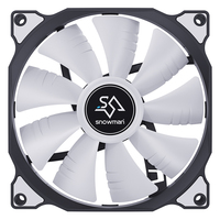 Ventilateur SNOWMAN AF120 Noir - Sans Lumière 12025 1000 tr/min Roulement Hydraulique Coussinet Anti-Vibration EVA Molex 4 Broches en Chaîne pour Refroidissement PC