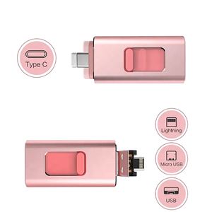 แฟลชไดรฟ์โลหะแบบสไลด์ 4 in 1 พร้อมโลโก้สั่งทำขายส่ง รองรับหลายอินเทอร์เฟซ - Product Image 3