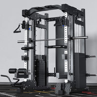 Matériel de musculation multifonctionnel commercial pour la maison : Accessoires de salle de sport, Crossover à câbles, Smith Machine, Power Rack