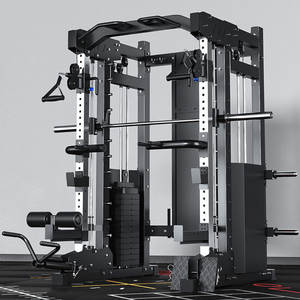Comercial multifuncional <span class=keywords><strong>Palestra</strong></span> <span class=keywords><strong>gimnasio</strong></span> en casa EQUIPO DE Fitness accesorios cable crossover Smith máquina Power Cage Squat Rack - Product Image 2