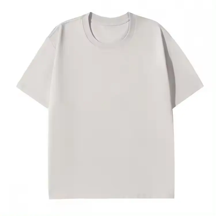 Sıcak satış 230gsm 100% saf pamuk t shirt ekip boyun yumuşak boy t shirt yansıtıcı baskı anti-kırışıklık damla omuz t shirt