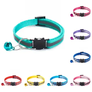 Réfléchissant Breakaway chat collier cou anneau collier nouveau-né chiot chien ID collier coloré cloche collier pour chats animal de compagnie chaton produits