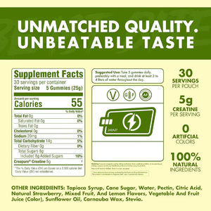 Oem טבעוני סוכר חזק ללא עוצמה <span class=keywords><strong>creatine</strong></span> gummies תזונה סיבים צמחיים תוספי מזון עבור עלייה במשקל תמיכה שריר - Product Image 2