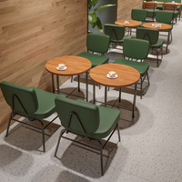Meubles commerciaux modernes très demandés : Ensembles table et chaises en bois, chaises en bois à dossier en rotin, table, banquette et canapé pour café et salon de thé