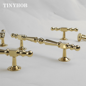 Tùy biến Châu Âu cổ điển đường thẳng đứng rắn brass ngăn kéo knobs t Bar xử lý cho phòng ngủ cửa tủ phần cứng DC-5007 - Product Image 6