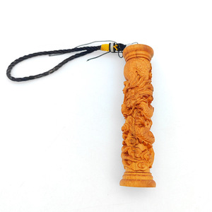 Wholesale Wood Dragon Column Pendant Handheld Artwork <b>Car</b> Hanging <b>Ornament</b> Zodiac Dragon Craftwork Handheld Accessory - Product Image 4
