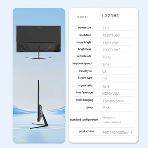Tùy Chỉnh VA Siêu Rộng HD 22 "& 19" Màn Hình Phẳng Cho Doanh Nghiệp & Chơi Game PC 75Hz Tốc Độ Làm Mới Cho Máy Tính Để Bàn Sử Dụng - Product Image 3