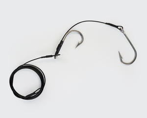 2/0-13/0 #   Hameçons circulaires en acier à haute teneur en carbone noir, équipés d'un fil de <span class=keywords><strong>trace</strong></span> double 7691s pour la pêche au requin, au thon et au carangue - Product Image 6