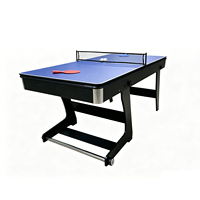 Table de billard multi-jeux 3 en 1 de 6 pieds, pieds pliables avec roulettes, table de billard pour les loisirs sportifs à domicile