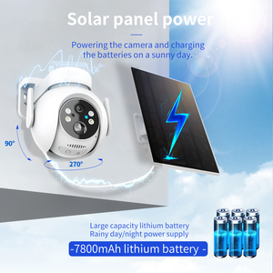 Mini Cámara de Seguridad Solar para Exteriores de 3MP con Visión Nocturna, Audio Bidireccional, IP66 Impermeable, Vista de 360°, WiFi Inalámbrico para Seguridad del Hogar - Product Image 4