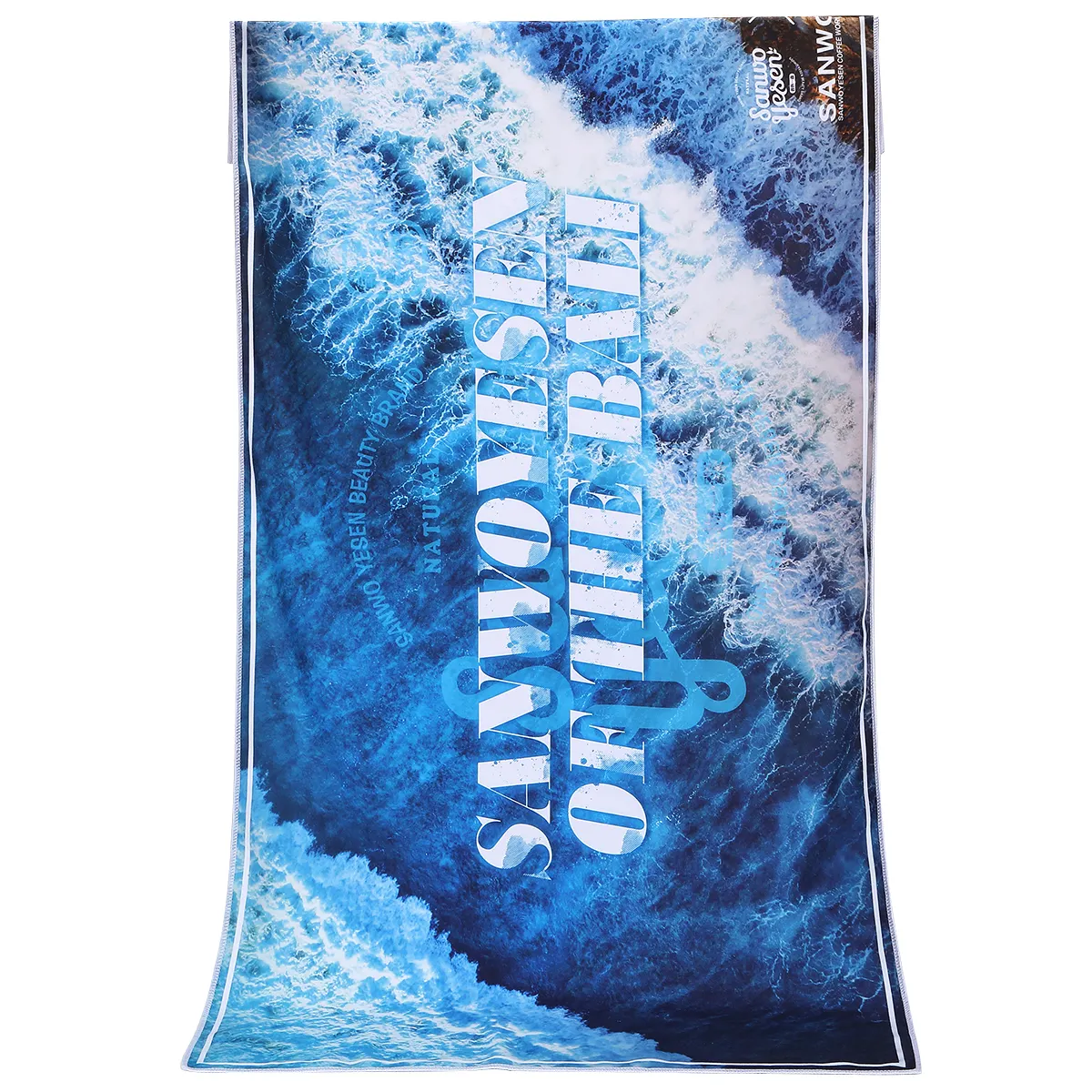 Asciugamano da spiaggia per nuoto in microfibra con stampa personalizzata con stampa personalizzata con Logo personalizzato