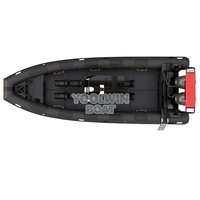 Bateau semi-rigide gonflable de 28 pieds à coque en aluminium, économique en carburant, approuvé par le gouvernement, pour les missions de sauvetage SAR, la pêche et les loisirs, avec moteur hors-bord
