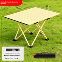 Table pliante rectangulaire simple et compacte avec pieds repliables, design Egg Roll, style décontracté, portable, pour marché nocturne extérieur