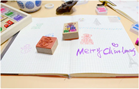 Tampon journal en bois personnalisé pour enfants kit de tampons en caoutchouc enseignant bébé jouet scrapbooking animal noël ferme tampons en bois ensemble