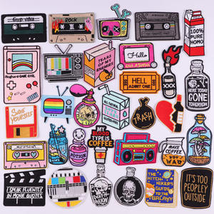 Parche de hierro para bebidas de varios estilos, bordado de dibujos animados, <span class=keywords><strong>Campari</strong></span>, jugo, café, <span class=keywords><strong>vino</strong></span>, parches para Decoración - Product Image 1