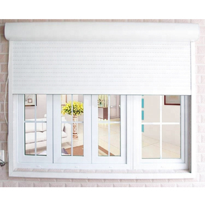 Fashionable Beautiful White Adjustable Aluminium Window bullet proof window horizontal AUTOMATIC cabinet Roller Shutters