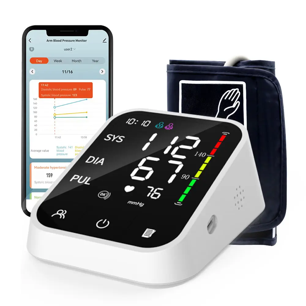 Monitor Digital de presión arterial, productos de cuidado de la salud, OEM, máquina médica de presión arterial para brazo, con Bluetooth