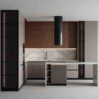 Meuble de cuisine design armoire de cuisine intégrée armoire de cuisine modulaire en bois îlot moderne usine armoire de cuisine en pvc personnalisée
