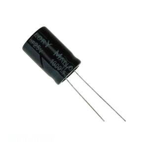 Condensador de Aluminio de Canal del Fabricante 100uF SK101M100ST, 100UF 20% 100V, Tipo Radial, de Orificio Pasante - Product Image 1