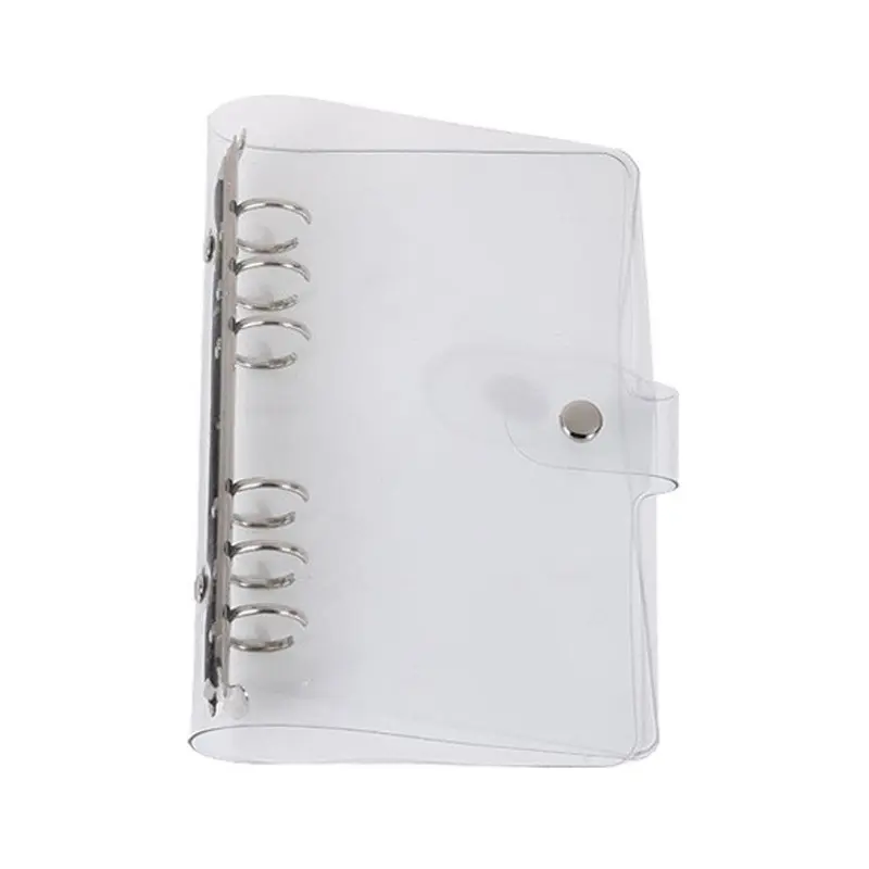 Penutup Binder cincin transparan penutupan Folder daun longgar Promosi Notebook PVC lembut bening warna apa pun