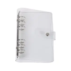 Transparent Ring Binder Covers Closure Loose Leaf Folder Clear Soft PVC Notebook Promotion Any Color