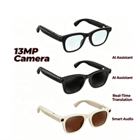 Lunettes Intelligentes avec Caméra 1300W, Transfert WIFI, Contrôle par Geste, ChatGPT, pour Hommes et Femmes, Extérieur, IA