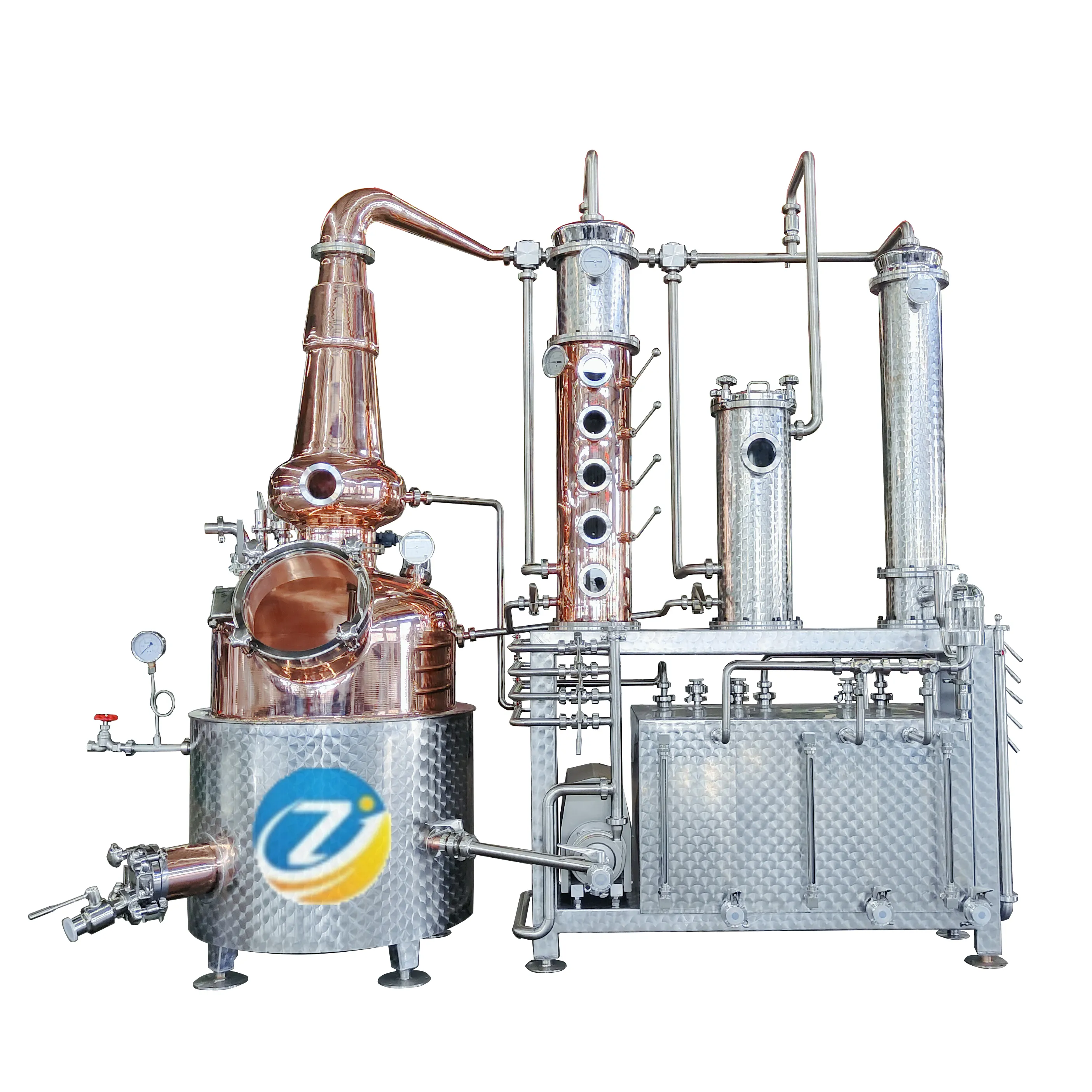 ZJ columnas de destilacion alcohol Making Machine colonne de distillation Whisky Still beverage & wine processing machinery