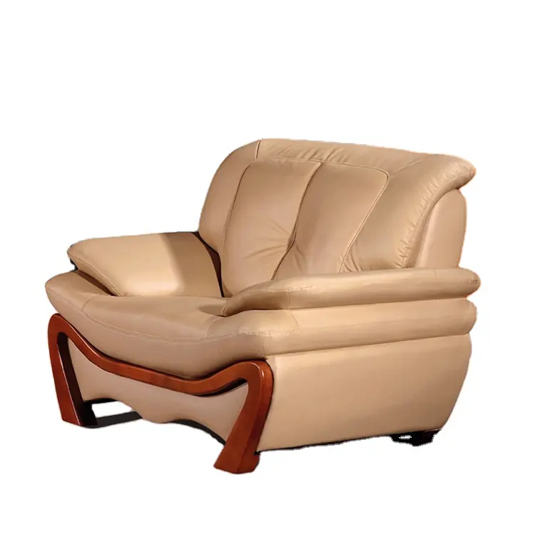 Meilleure vente ensemble de canapé de meubles de salon en cuir véritable, salons en cuir modernes