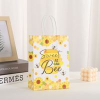 Abeja fiesta favores miel abeja bolsas de regalo dulce como puede abeja bolsa de dulces con asa para fiesta de cumpleaños suministros de ducha de bebé