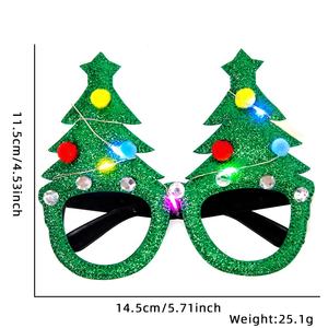 Lunettes lumineuses flash LED de décoration de Noël pour les fêtes du nouvel an pour les enfants Lunettes lumineuses colorées au néon - Product Image 5