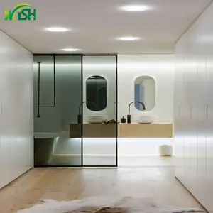 WISH 8mm Home Villa Aluminum Shower Enclosure Hotel Bathroom Sliding Tempered Glass Shower Door Screen