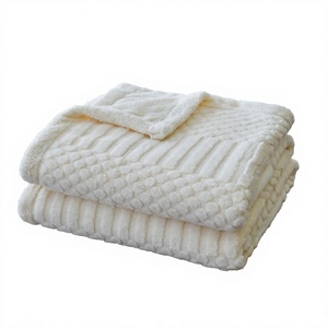Winter Woven 3D Textured Sherpa Blanket KINGWOOD Super Soft Plush Throw for <b>Sofa</b> <b>Bed</b> EU Dropshipping - Product Image 1