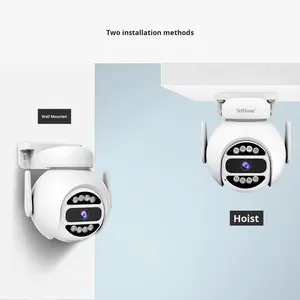 كاميرا خارجية لاسلكية واي فاي بدقة عالية، كاميرا مراقبة ثنائية النطاق مع مصادر إضاءة مزدوجة ورؤية ليلية ملونة وكشف للحركة - Product Image 3