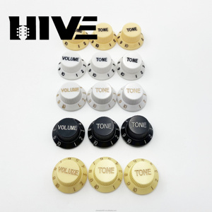 HIVE ST SQ Style Plastic <strong>Volume</strong> Control <strong>Knob</strong> 1 <strong>VOLUME</strong> 2 <strong>TONE</strong> Guitar Parts DIY Electric Amplifier Guitar <strong>Knob</strong> Cap - Product Image 6