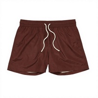 Boxers classiques rouges pour hommes, taille élastique avec cordon de serrage, antistatiques, 100 % coton tricoté, couleurs personnalisables pour adultes
