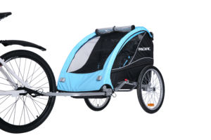 Çocuk bisiklet römorku ve arabası 2 in 1 açık katlanabilir ulaşım bebek taşıyıcı twins BT-513A - Product Image 2