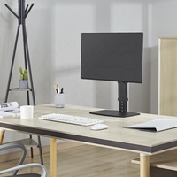 Support de moniteur de bureau vertical autoportant en acier, réglable en hauteur, petit modèle, vente en gros OEM ODM