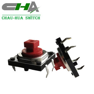 Momentary tact chuyển đổi 12x12x7.3mm màu đỏ xử lý không thấm nước chuyển đổi CHA đầu vuông 12mm 12V IP65 RoHS núm xoay thông minh núm OLED - Product Image 1