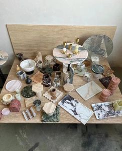 Naturel Beige Marbre Travertin <span class=keywords><strong>Fleur</strong></span> Forme Décor À La Maison Pierre Bol De Fruits <span class=keywords><strong>Granit</strong></span> Bougeoir En Pierre Plateau En Pierre Naturelle - Product Image 2