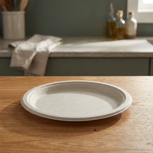 Round White Paper Flat Plate Disposable Dishes & Plates Solid Pattern - Product Image 3