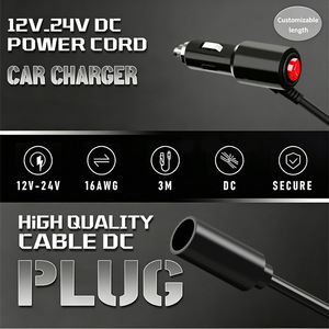 Câble allume-cigare Mini Star de 5 m pour appareils miniatures avec affichage numérique et double ports USB - Product Image 5